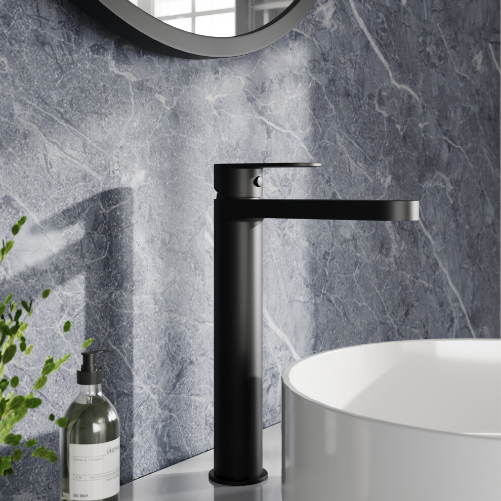 Balterley Round Tall Mono Basin Mixer Tap - Matt Black