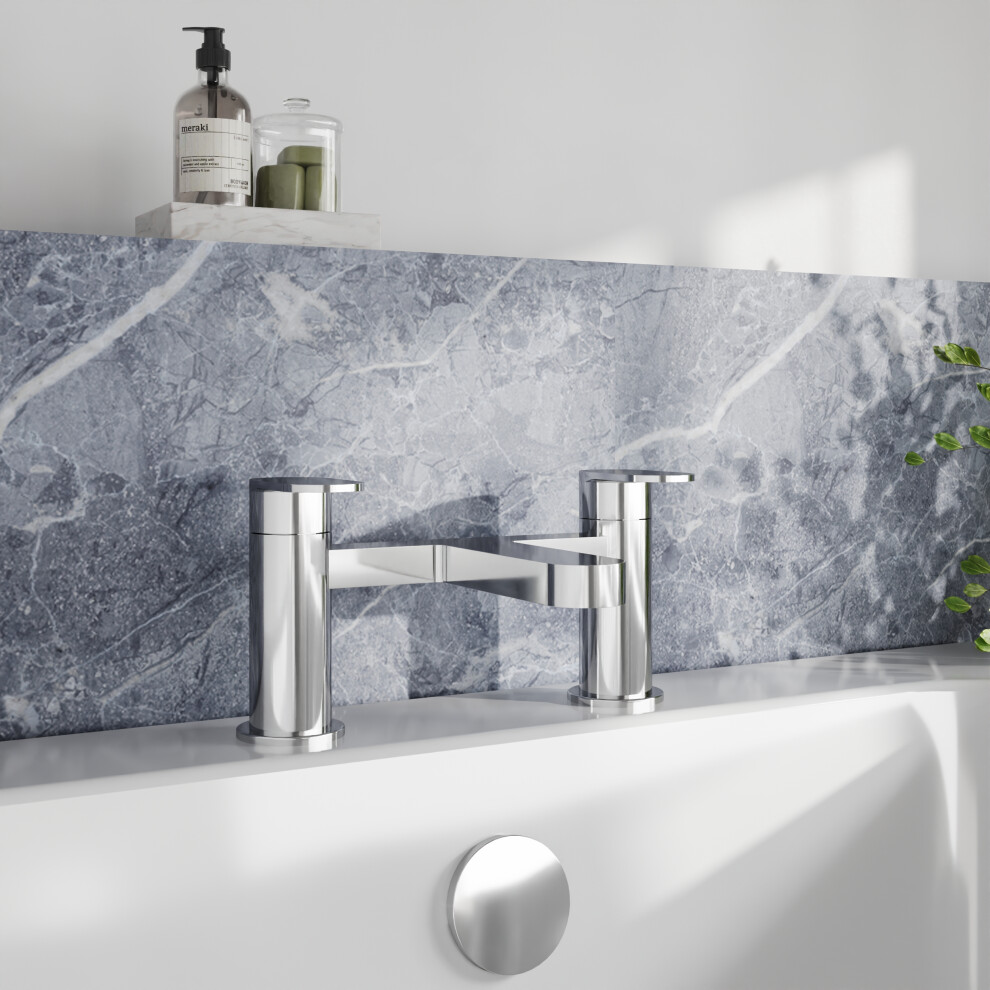 Balterley Round Deck Mounted Bath Filler Tap - Chrome