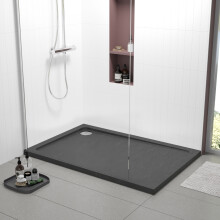 1200mm x 800mm Premium Rectangular Shower Tray - Slate Grey