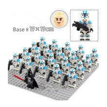 (Star Wars-E) 21PCS Star Wars 501st Clone Troopers Rex Minifigures Kids Toy Set Fit Lego (Excludes base)