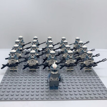 (Star Wars-H) 21PCS Star Wars 501st Clone Troopers Rex Minifigures Kids Toy Set Fit Lego (Excludes base)