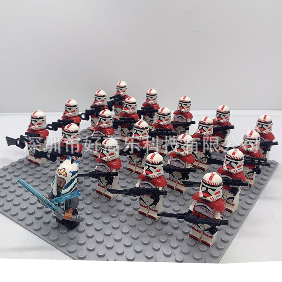 (Star Wars-P) 21PCS Star Wars 501st Clone Troopers Rex Minifigures Kids Toy Set Fit Lego (Excludes base)