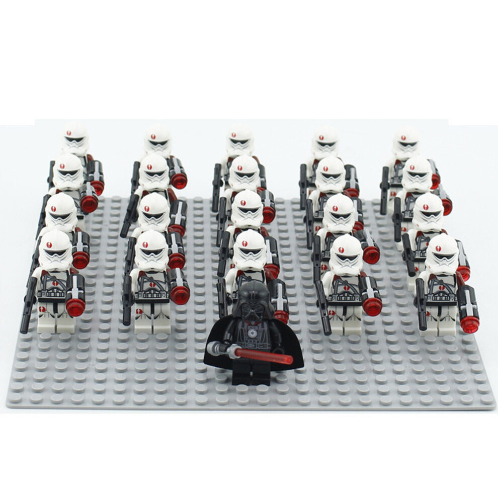 (Star Wars-T) 21PCS Star Wars 501st Clone Troopers Rex Minifigures Kids Toy Set Fit Lego (Excludes base)