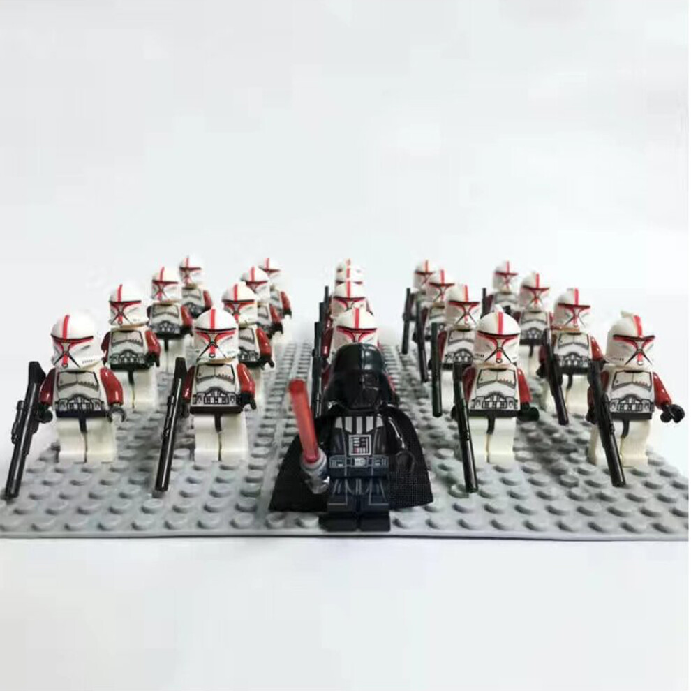 (Star Wars-4) 21PCS Star Wars 501st Clone Troopers Rex Minifigures Kids Toy Set Fit Lego (Excludes base)