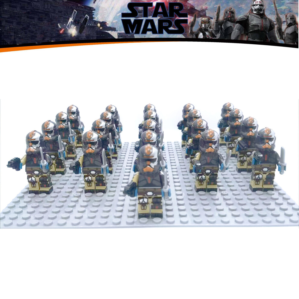 (Star Wars-13) 21PCS Star Wars 501st Clone Troopers Rex Minifigures Kids Toy Set Fit Lego (Excludes base)