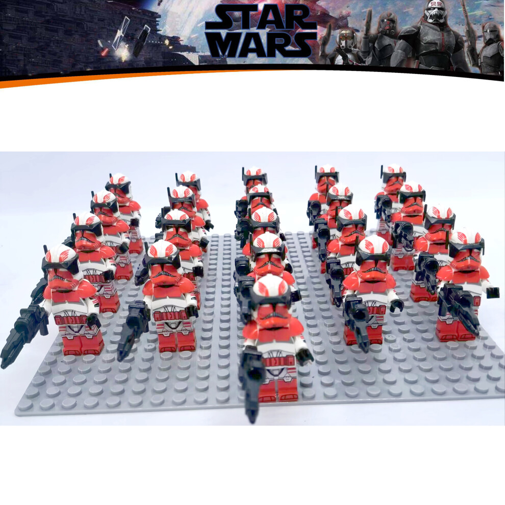 Bonxaif (Star Wars-16) 21Pcs Star Wars 501St Clone Troopers Rex Minifigures Kids Toy Set Fit Lego (Excludes Base)