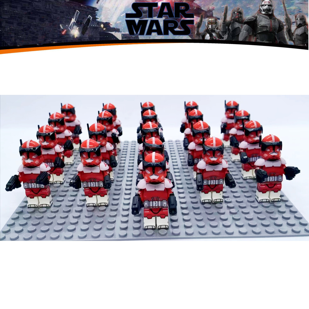 (Star Wars-18) 21PCS Star Wars 501st Clone Troopers Rex Minifigures Kids Toy Set Fit Lego (Excludes base)