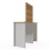 Timber Art Design UK Grey Dressing Table with 3 Drawers Stylish Bedroom Vanity Unit 7