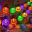 Solar Powered Pumpkin String Lights,20ft 30LED 8 Modes 1
