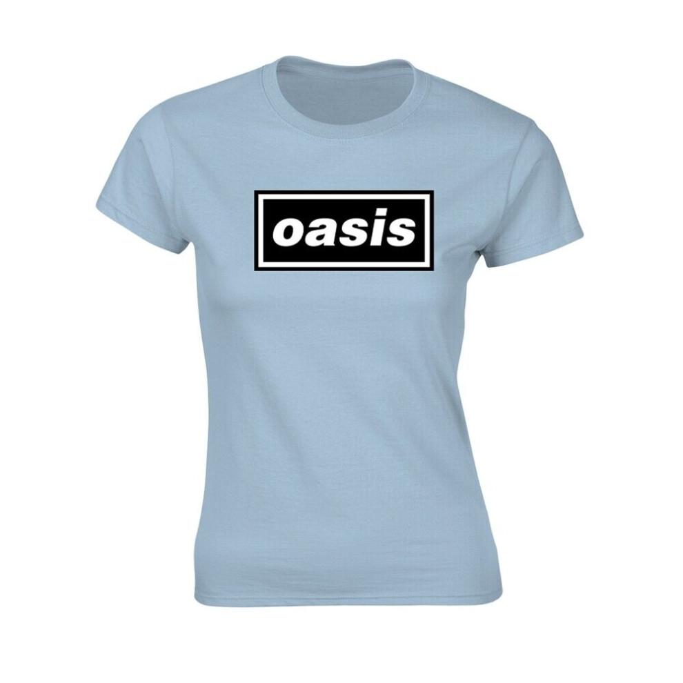 (L, Light Blue) Oasis Womens/Ladies Decca Logo T-Shirt