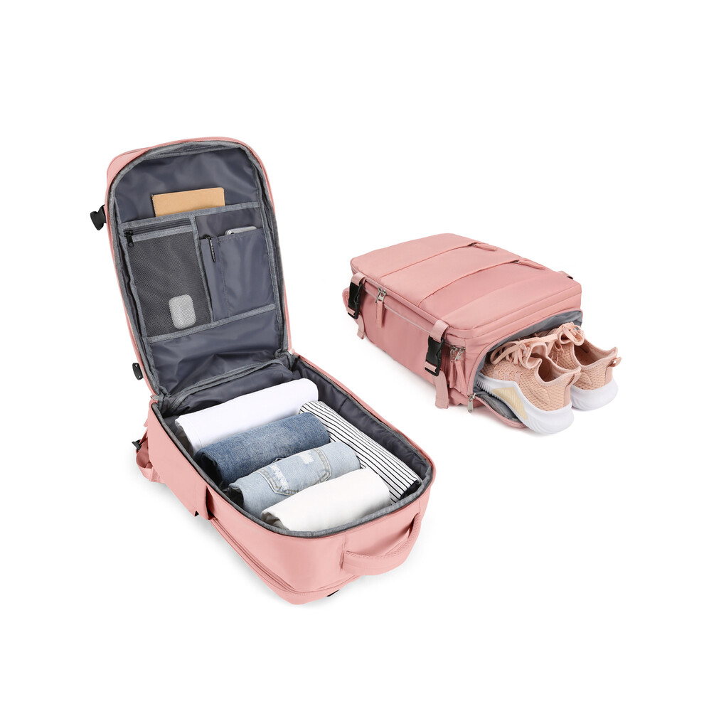 (large, Pink) Large Travel Backpack Women, Carry On Hiking Back Pack Waterproof Outdoor-image-OPC-PFFT2BJ-NEW