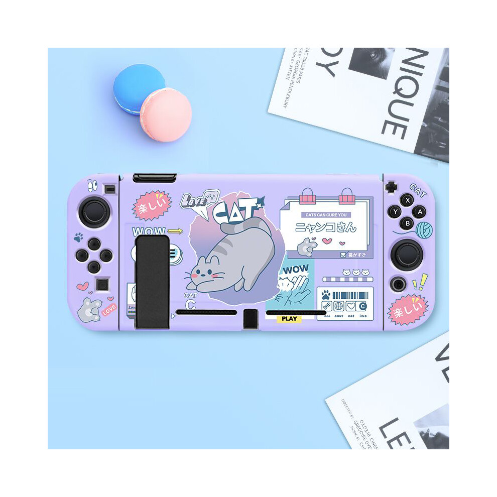 (For Switch) Cute Cat Tpu Soft Protective Case Skin For Nintendo Switch Oled Ns Joy-Con 9369862641914