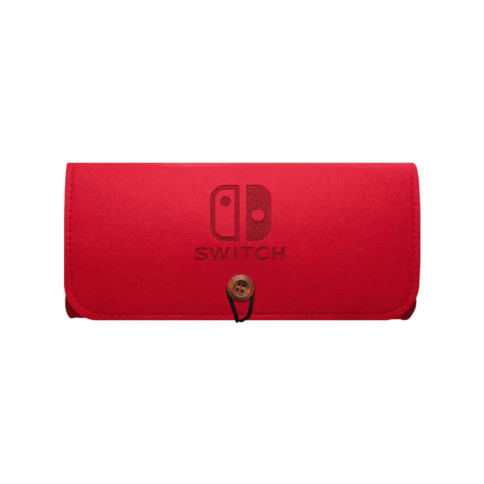 (Red) Portable Soft Felt Storage Bag For Nintendo Switch Oled Ns Game Console Red 9369862643024