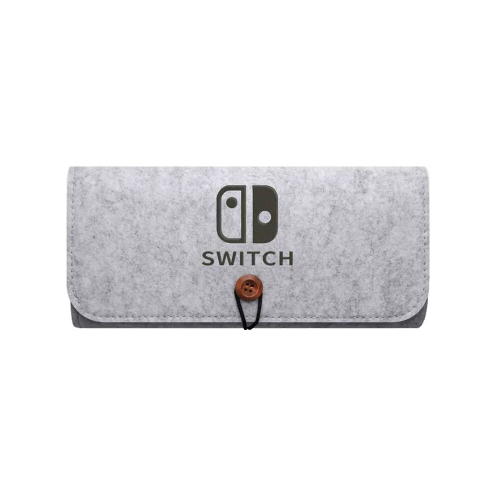 ( Gray) Portable Soft Felt Storage Bag For Nintendo Switch Oled Ns Game Console Light/Gray 9369862643031