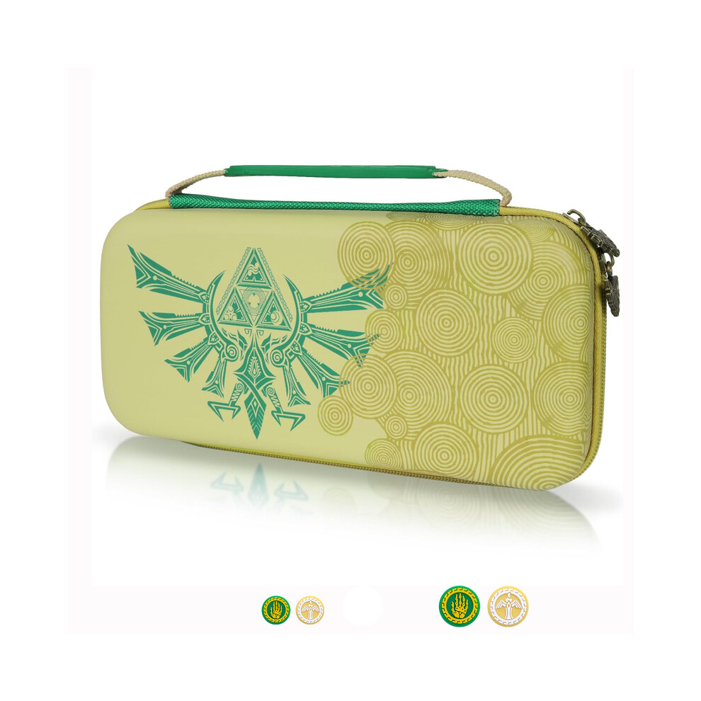 ( Case 2Ns 2Pro) Carrying Case With Thumb Grips For Nintendo Switch / Oled, The Legend Green 9369862642423
