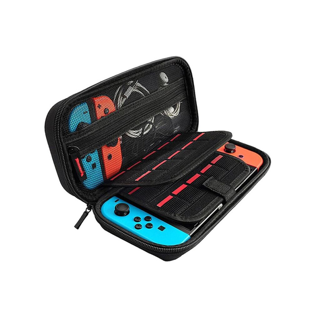 (Black) Carrying Case For Nintendo Switch Console For Switch Oled With 20 Games Black 9369862643758