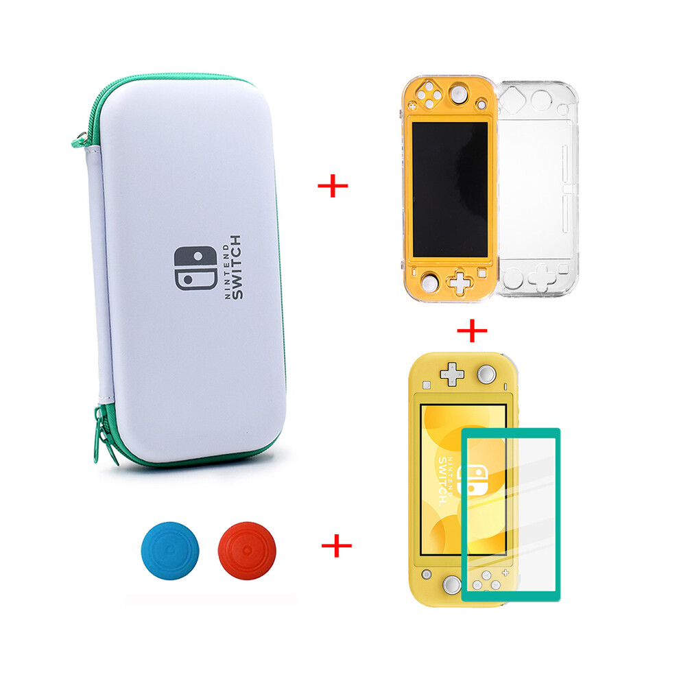 ( Set2) Case For Nintendo Switch Lite Console Bundle Case Protective Case Hard Green 9369862629202