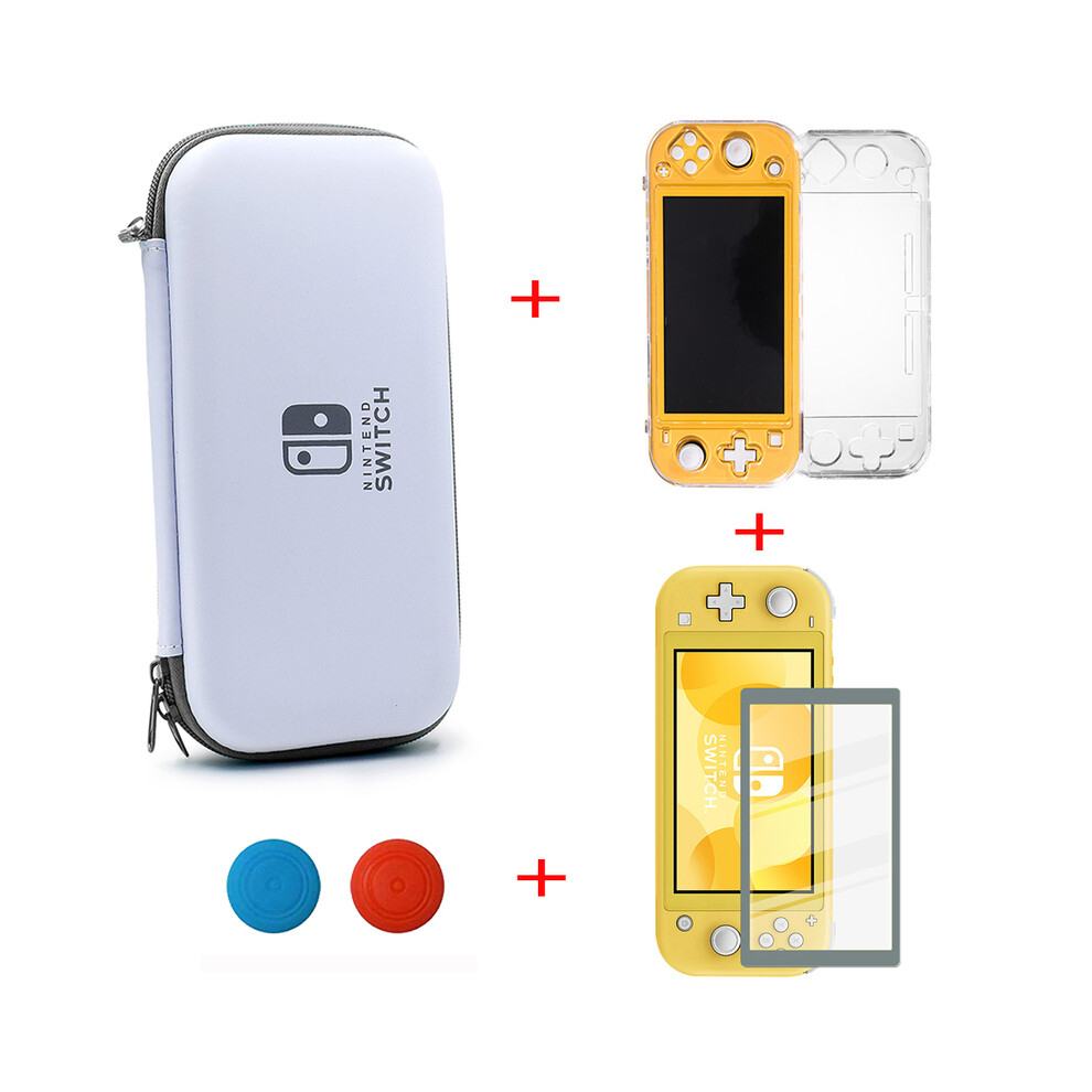 ( Set2) Case For Nintendo Switch Lite Console Bundle Case Protective Case Hard Gray 9369862629226