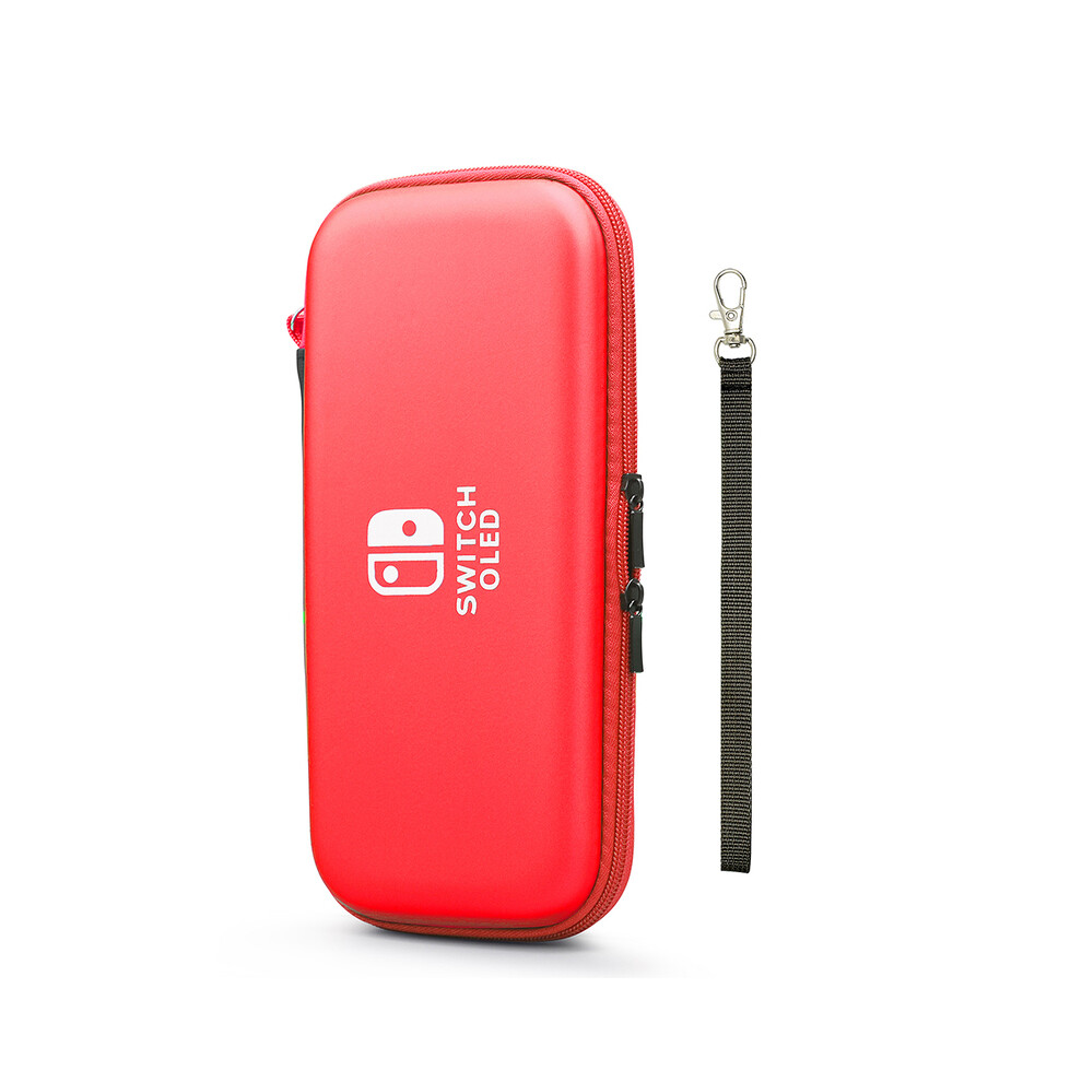 (Red) Ns Oled Console Hard Shell Pu Waterproof Carry Bag Accessories Storage Red 9369862631458
