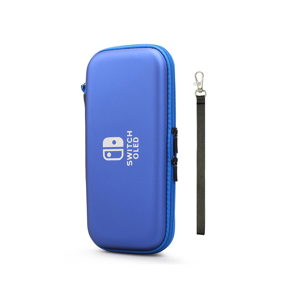 (Blue) Ns Oled Console Hard Shell Pu Waterproof Carry Bag Accessories Storage Blue 9369862631472