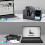 (LS106 S black) Kingfom Office Desk Storage Organizer Pen Holder with 10W Wireless Charger 5