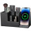 (LS106 S black) Kingfom Office Desk Storage Organizer Pen Holder with 10W Wireless Charger 2