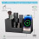 (LS106 S black) Kingfom Office Desk Storage Organizer Pen Holder with 10W Wireless Charger 4