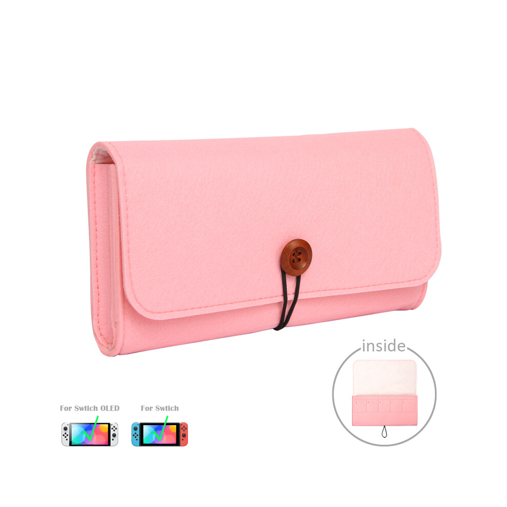 Photos - Console Accessory MAXPOWER  Carrying Storage Bag Game Card Host Portable Travel Protection Cover For (12 Pink)