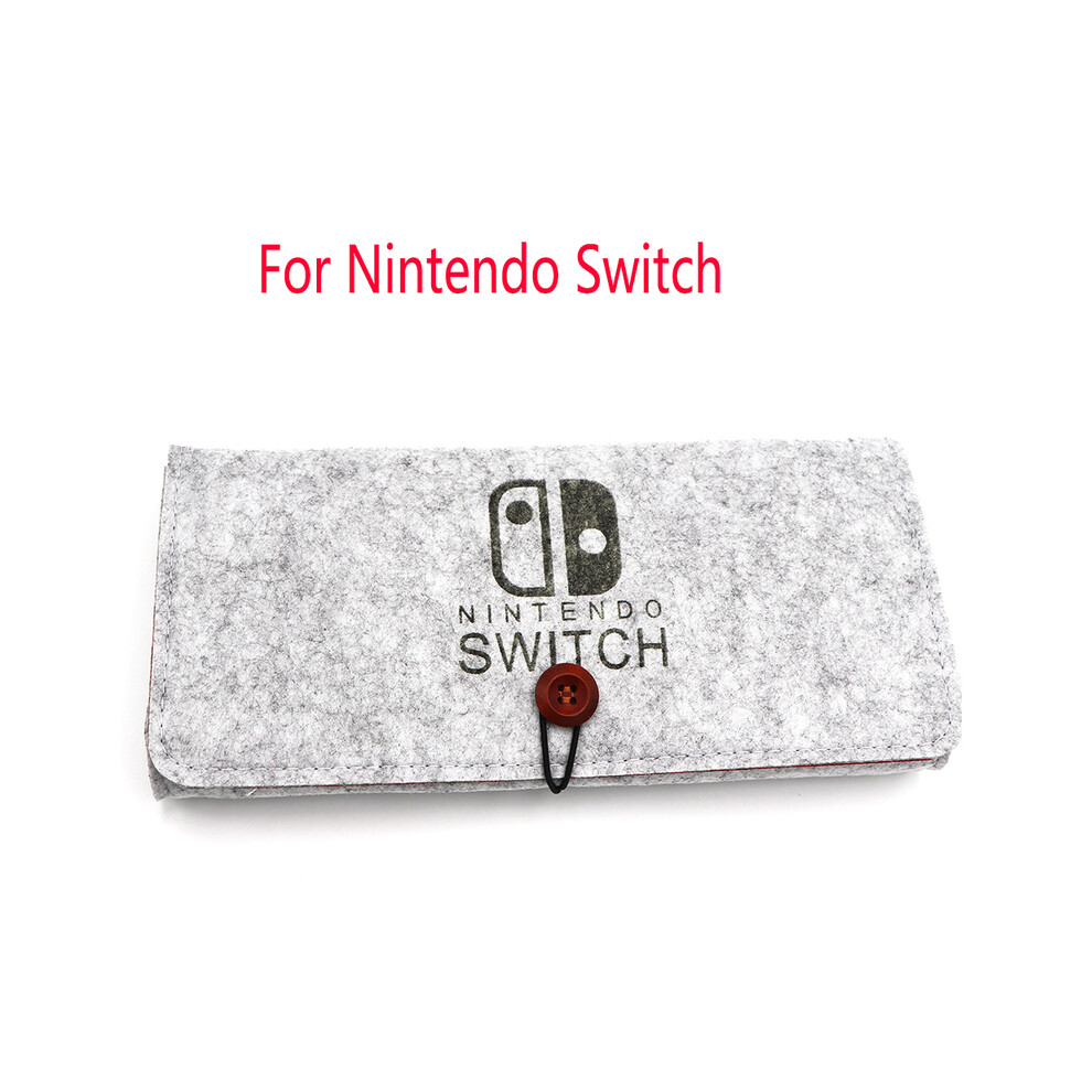 (Lightgray For Switch) Portable Felt Protection Bag For Nintendo Switch / Switch Lite Game Host 9369862633889