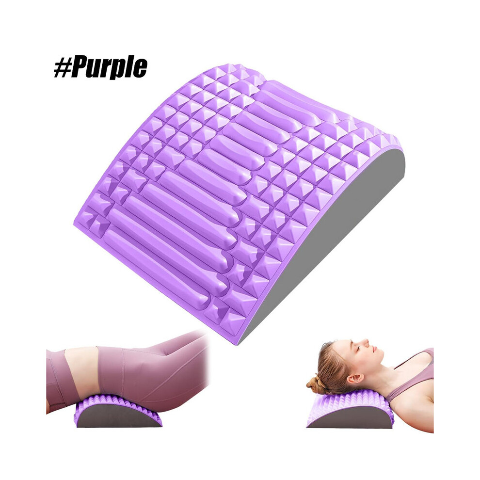 Maxpower (Purple) Neck And Back Stretcher Pillow,Lower Back Stretcher Neck Relaxer,Lumbar Purple