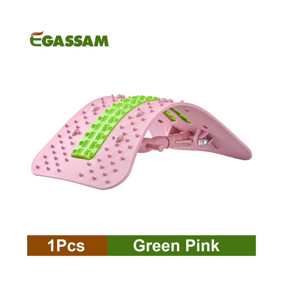 Maxpower Green/Pink ( Pink) Back Stretcher, Multi-Level Lumbar Back Massager, Pain Relief For Herniated