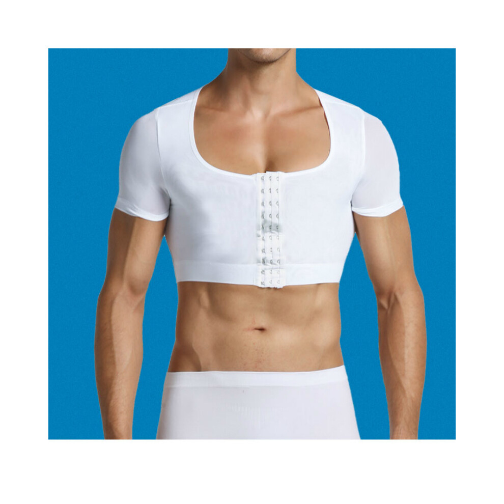 Maxpower White (Xxl, ) Men Gynecomastia Tops Slimming Body Shaper Posture Corrector Male New