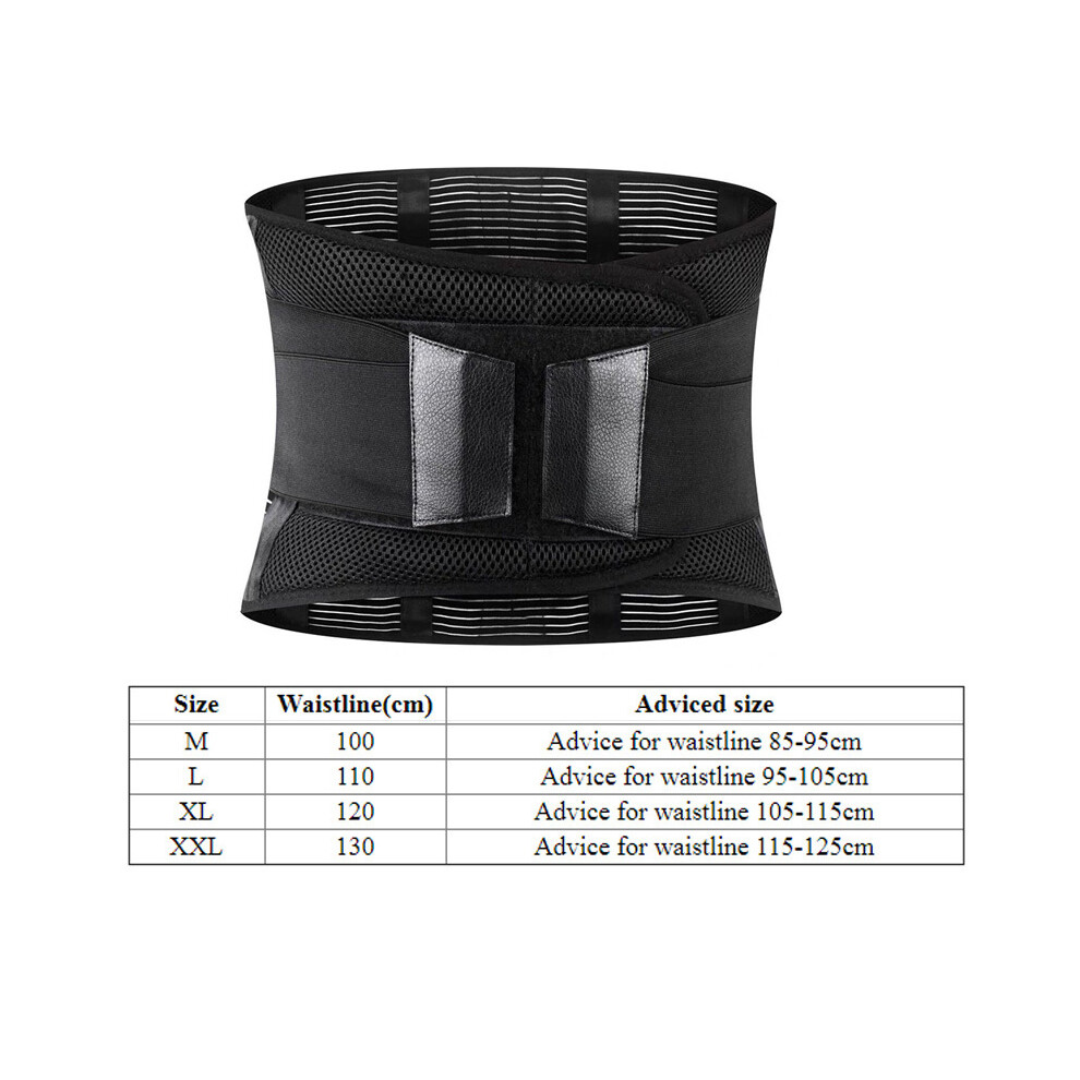 Maxpower Black (L, ) Steel Keel Abdomen Orthopedic Lumbar Disc Herniation Posture Corrector