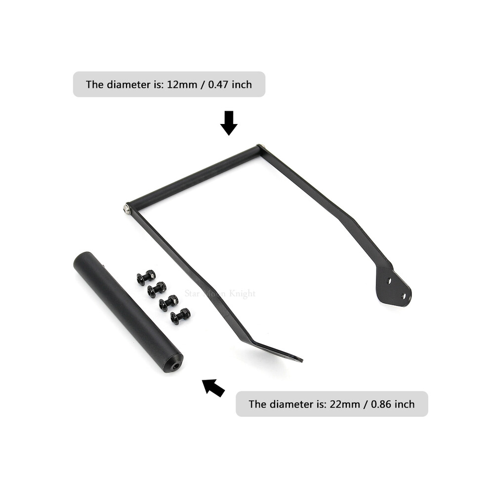 (22Mm 12Mm) Niken 900 Motorcycle Windshield Stand Holder Phone Mobile Phone Gps Navigation 9369862563582