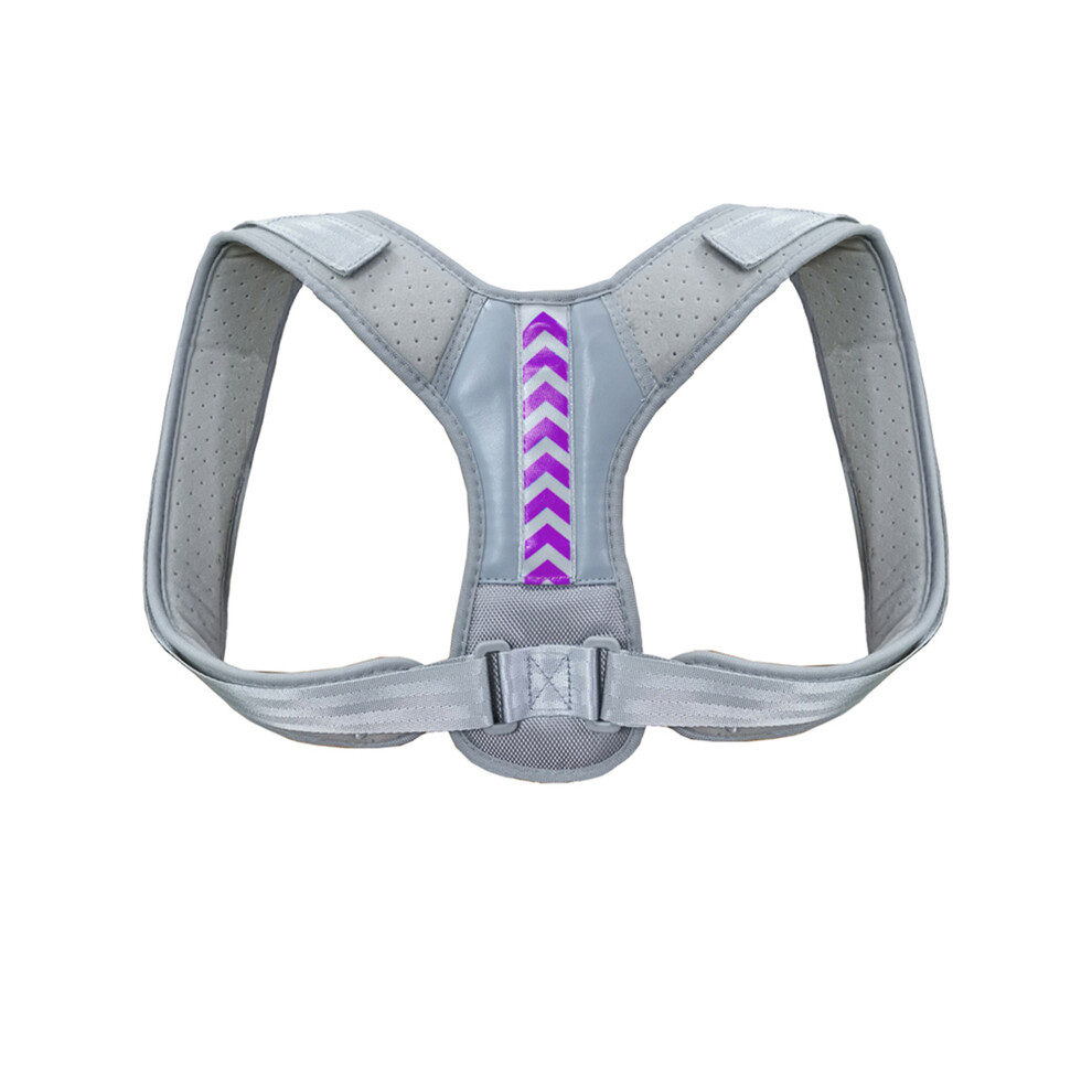 Maxpower Gray/Purple (Xxl, A - Purple) Back Posture Corrector Anti-Camel Correction Belt Sitting Posture Correction