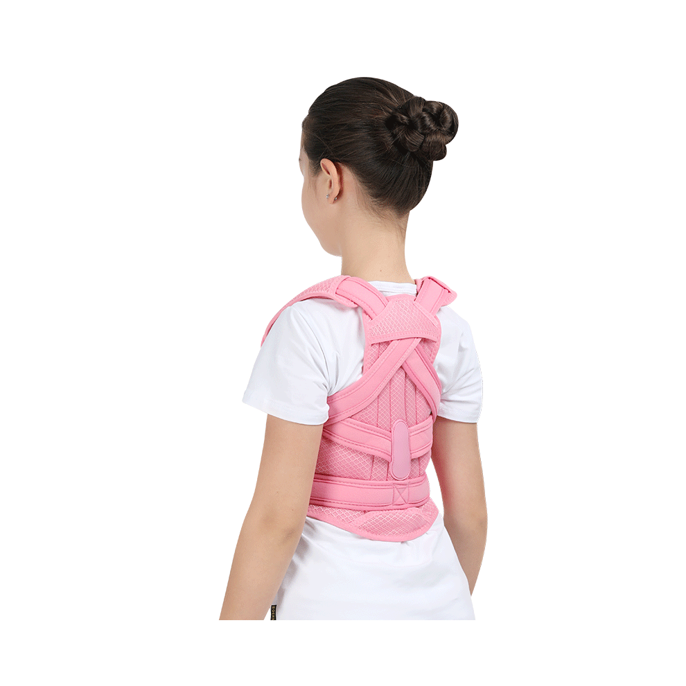 Maxpower (L, Pink) Back Corset Posture Corrector Belt Shoulder Support Waist Brace Adjustable