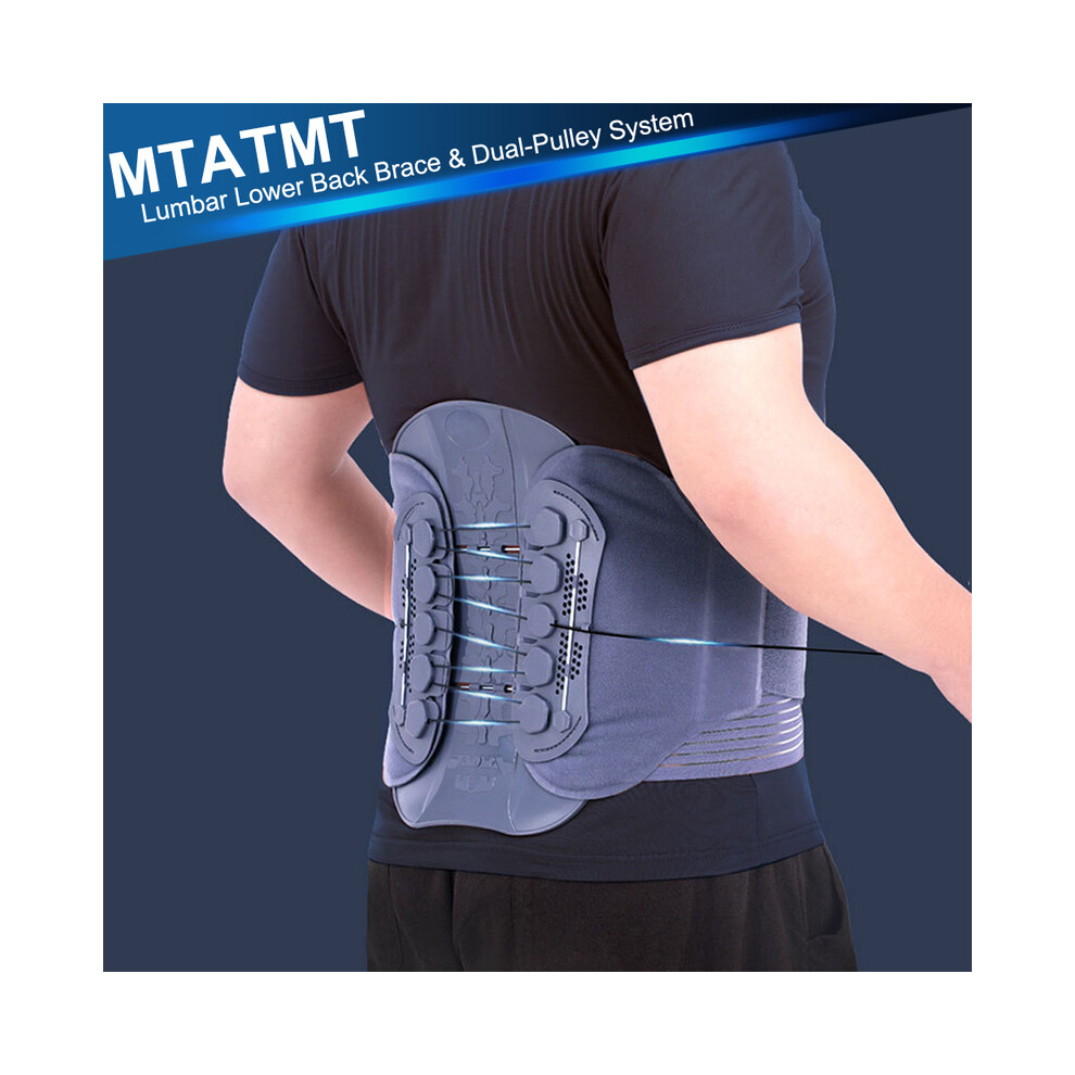 Maxpower (S) Lumbar Lower Back Brace & Dual-Pulley System,Decompression Waist Sacral