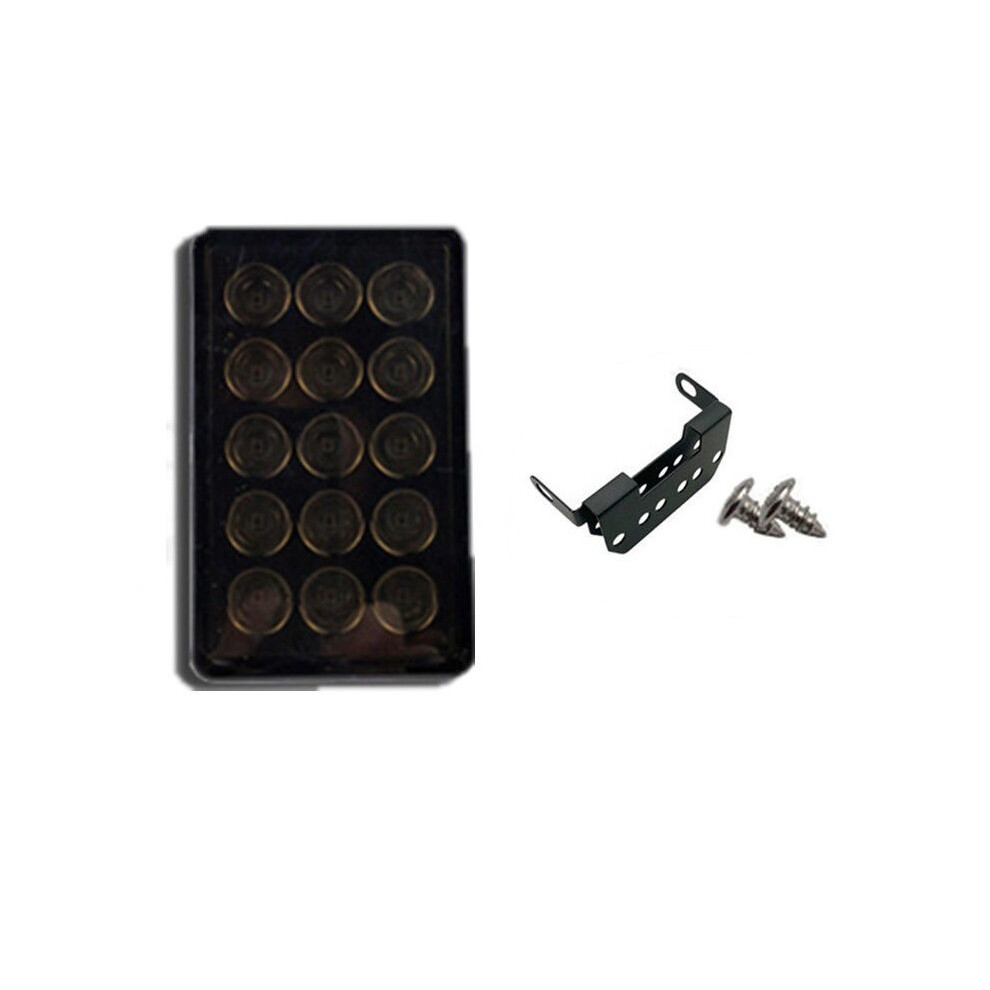 (Model 1, Rectangle ) F1 Style Pilot General Modified Car Tail Warning Automobile Rear-End Black/Light 9369862564367