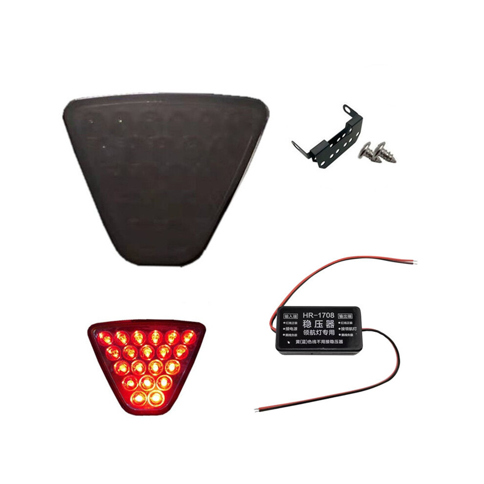 (Model 1, -Stabilizer) F1 Style Pilot General Modified Car Tail Warning Automobile Rear-End Black/Light 9369862564473