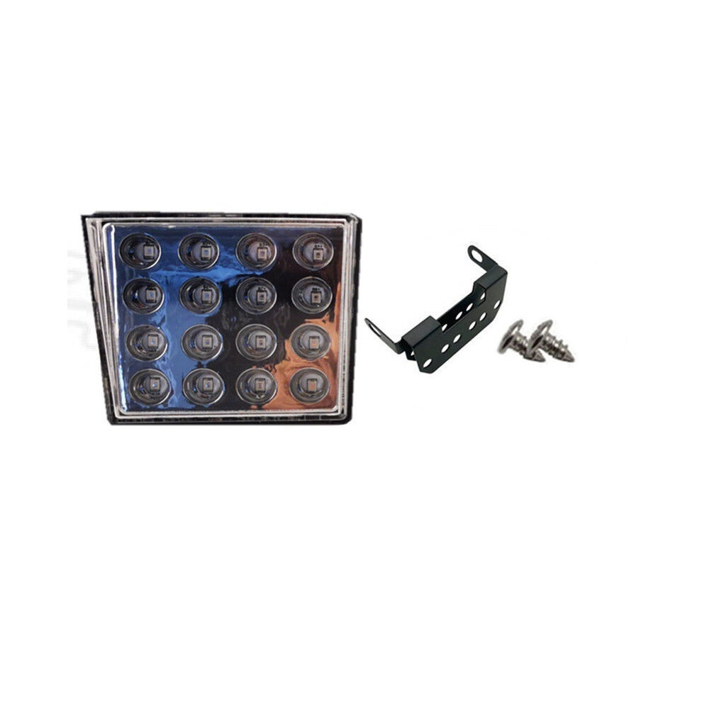 (Model 1, Square ) F1 Style Pilot General Modified Car Tail Warning Automobile Rear-End White/Light 9369862564251
