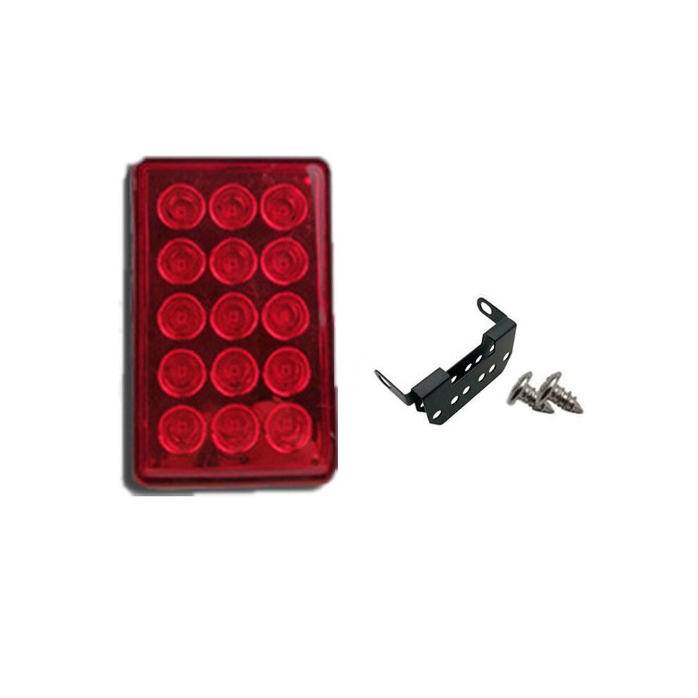 (Model 2, Rectangle ) F1 Style Pilot General Modified Car Tail Warning Automobile Rear-End Red/Light 9369862564282