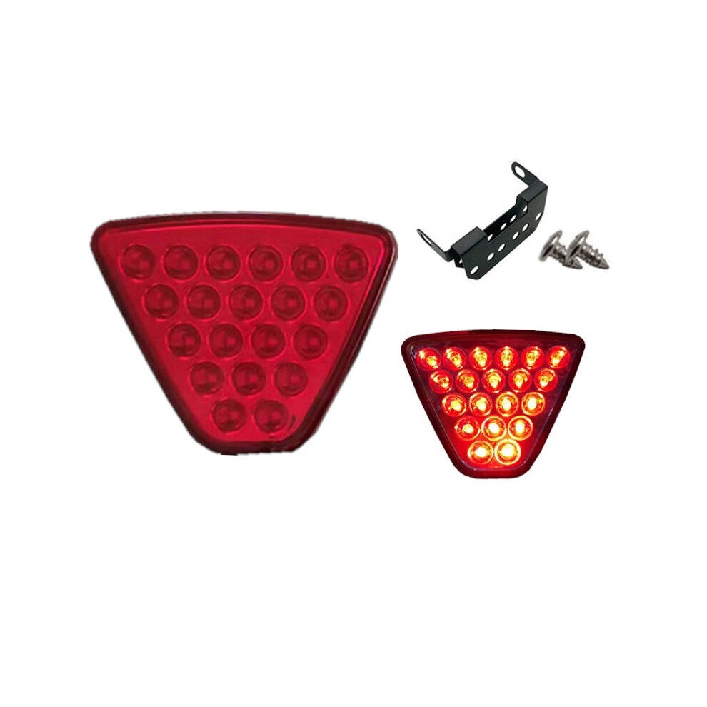 (Model 2, Triangle ) F1 Style Pilot General Modified Car Tail Warning Automobile Rear-End Red/Light 9369862564381