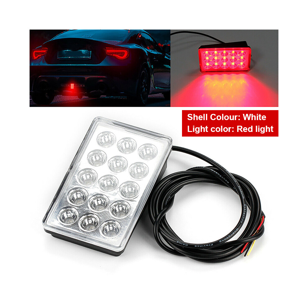 (White Shell) Led Car Brake Light New 15LEDs F1 Style Universal Shell Pilot Light Car-image-OPC-PFFTFWH-NEW