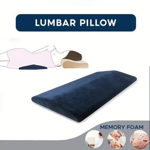 (60x24x4cm, White) Lumbar Support Pillow, Back Support Memory Foam Pillow For Sleeping In 1