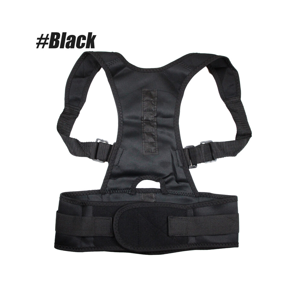 Maxpower Black (M, -1Pcs) Magnetic Therapy Posture Corrector Posture Corset Shoulder Support Belt