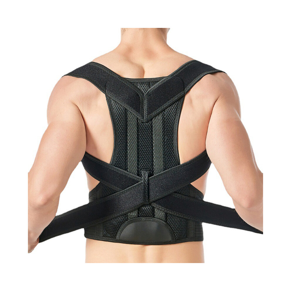 Maxpower Black (L, ) 3XL 4Xl Alloy Plate Shoulder Pain Back Brace Orthopedic Scoliosis Posture