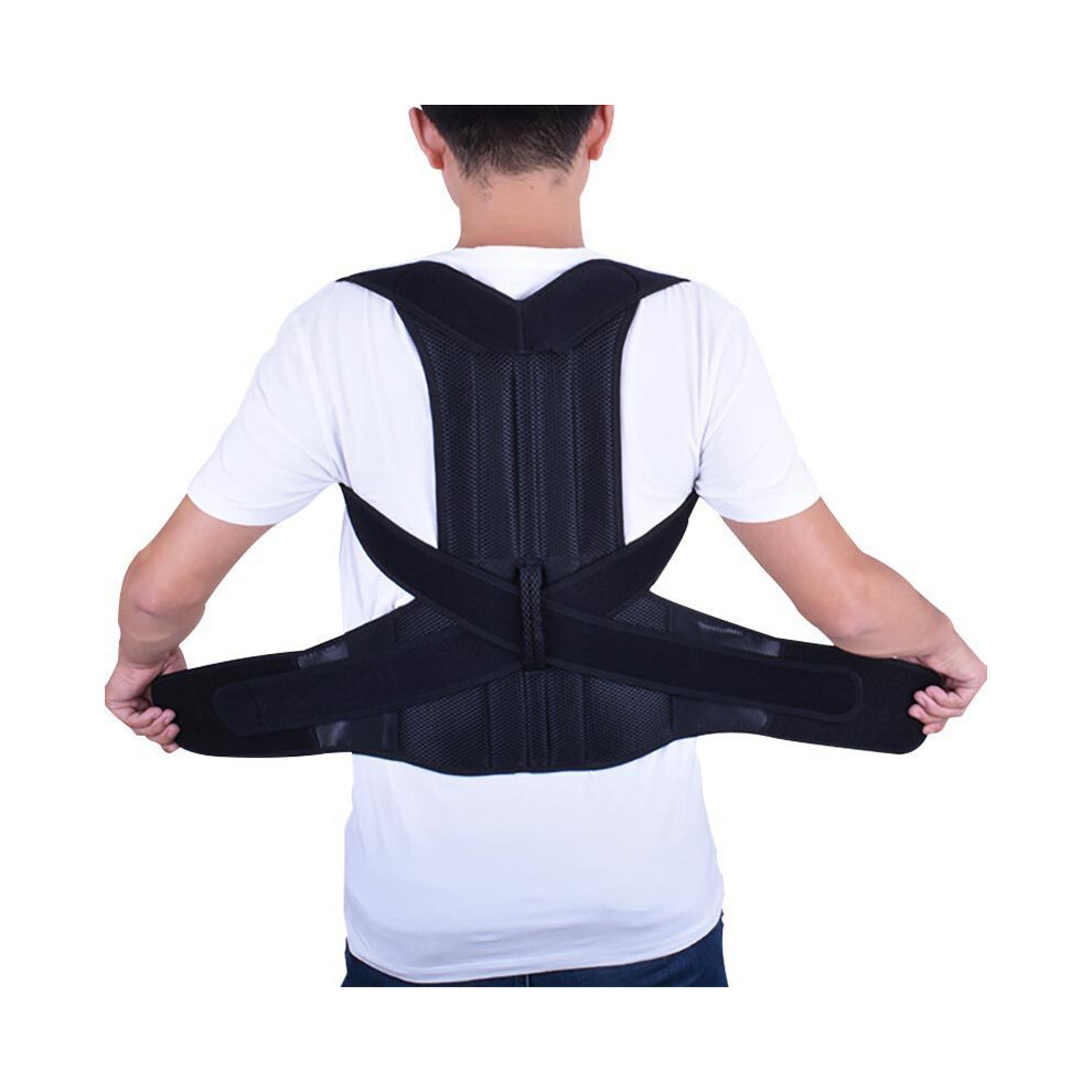 Maxpower (M, Black) Alloy Support Shoulder Orthopedic Corset Scoliosis Clavicle Spine Pain