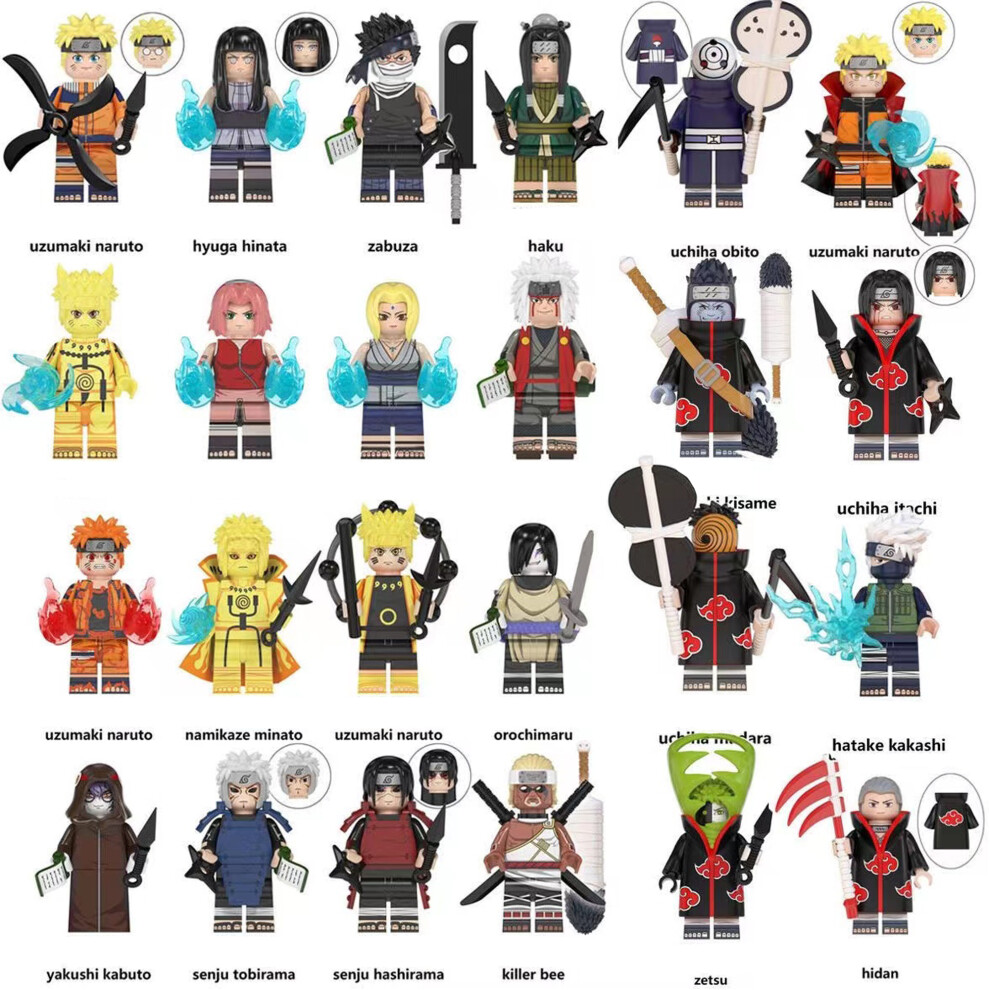 Photos - Action Figures / Transformers  Naruto Minifigures Kid's Toys Fit Lego(24PCS-B+C+D)