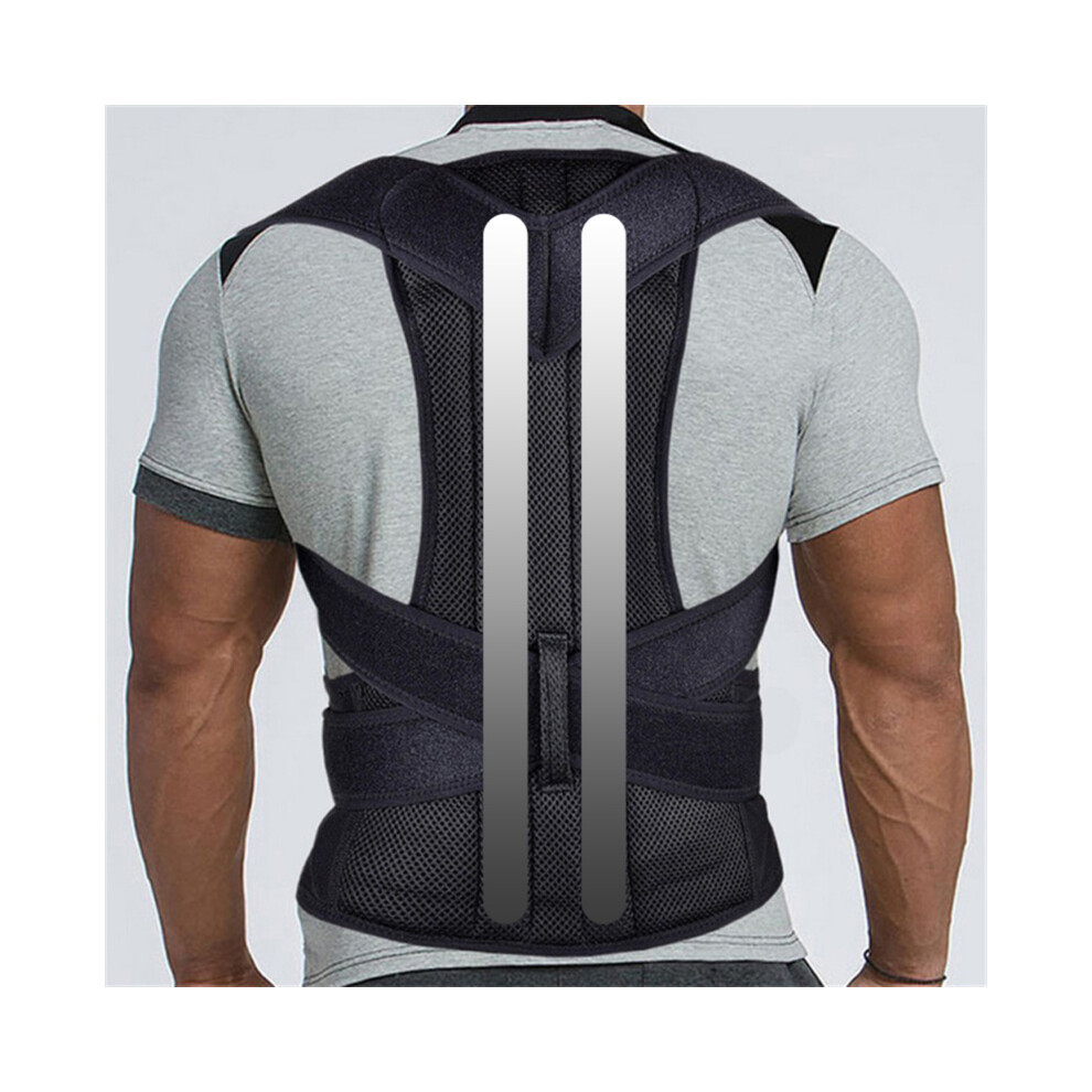 Maxpower Black (M, ) Adjustable Scoliosis Posture Corrector Corset Back Brace Lumbar Support