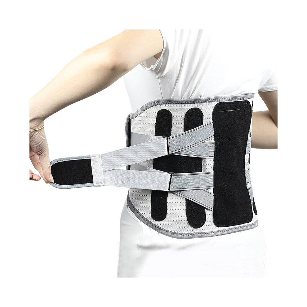 Maxpower White (Xxl, ) Newest Widen Steel Keel Waist Back Pain Brace Spine Support Lumbar Herniated